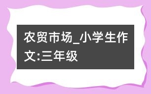 农贸市场_小学生作文:三年级