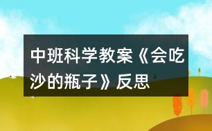 中班科学教案《会吃沙的瓶子》反思
