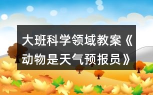 大班科学领域教案《动物是天气预报员》反思