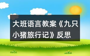 大班语言教案《九只小猪旅行记》反思