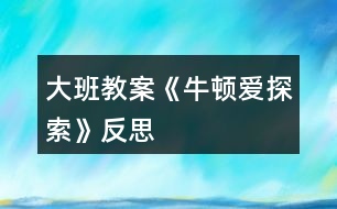 大班教案《牛顿爱探索》反思