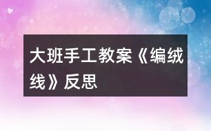 大班手工教案《编绒线》反思